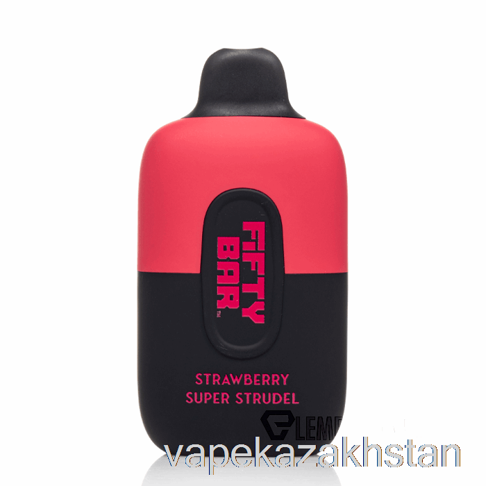 Vape Kazakhstan Fifty Bar 6500 Disposable Strawberry Super Strudel